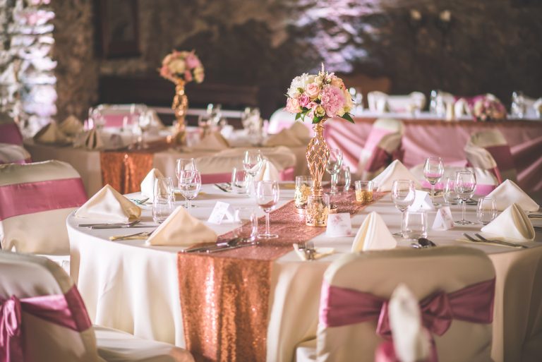 custom event design - wedding dinners settings